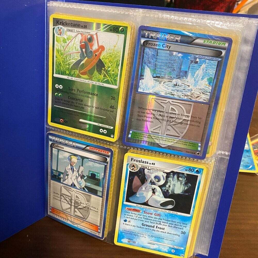 Vintage Pokemon Binder With Trading Cards